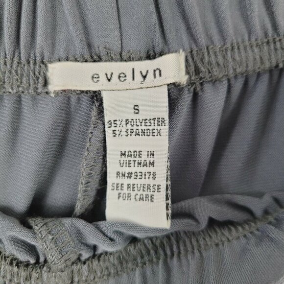 Evelyn Women's Pants Slinky Pants Travel Gray Pull On Comfort Small Wide Leg - Picture 3 of 7